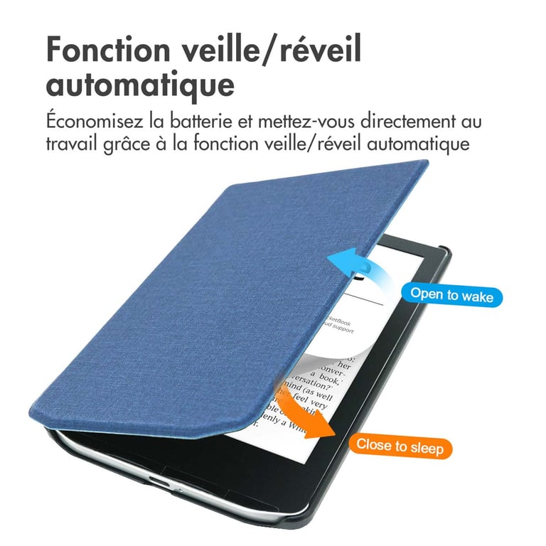 imoshion Étui de liseuse portefeuille Canvas Sleepcover pour Pocketbook Verse / Verse Pro / Verse Pro Color / Vivlio / HD Neuf - vue 5
