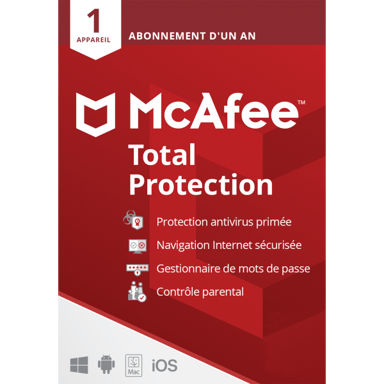 McAfee Modello del prodotto: Total Protection 2022 - 1 anno - 1 postazione - Versione dematerializzata
