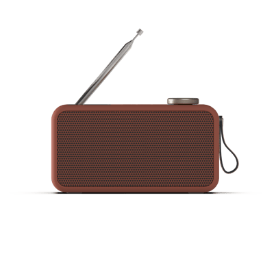 KREAFUNK aTUNE 2 Radio DAB+ Bluetooth – Réveil, enceinte 15W, son stéréo, radio numérique, design premium, multifonction  -Terracotta