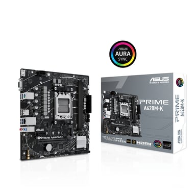 ASUS PRIME A620M-K AMD A620 Emplacement AM5 micro ATX
