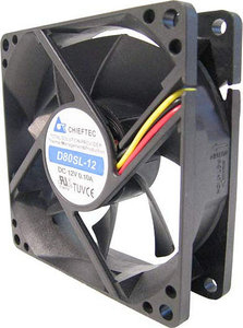 Chieftec AF-0825PWM Ventola per case PC del sistema di raffreddamento del computer, nero