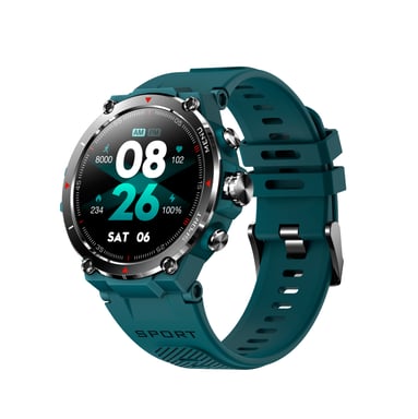 DCU Advance Tecnologic 34157082 smartwatche e orologio sportivo 3,3 cm (1,3'') AMOLED 50 mm Digital 360 x 360 pixel Touchscreen 4G Nero, Verde GPS (satellite)