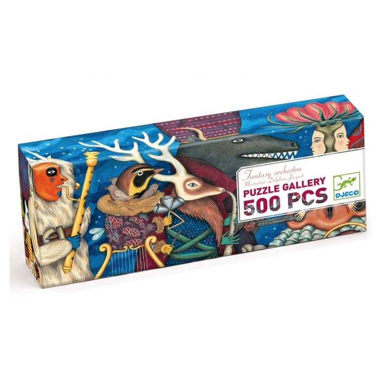 Puzzle 500 pièces Fantasy Orchestra : Animaux Musiciens en Couleurs Neuf