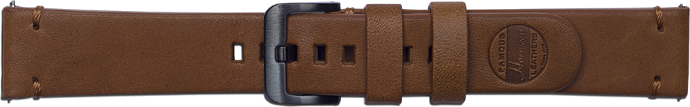 Bracelet en cuir Horween marron Essex 20mm pour Galaxy Watch