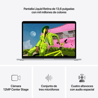 Macbook Air M5 (2026) 13.6'', 512 RAM GB 16 GB Apple GPU 8, Argento - QWERTY ES