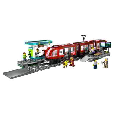 Tramway LEGO City 60423 avec Station du Centre-Ville et Minifigurines