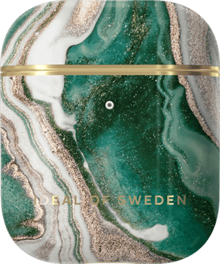 Airpods Estuche Moda Mármol Jade Dorado Ideal Of Sweden