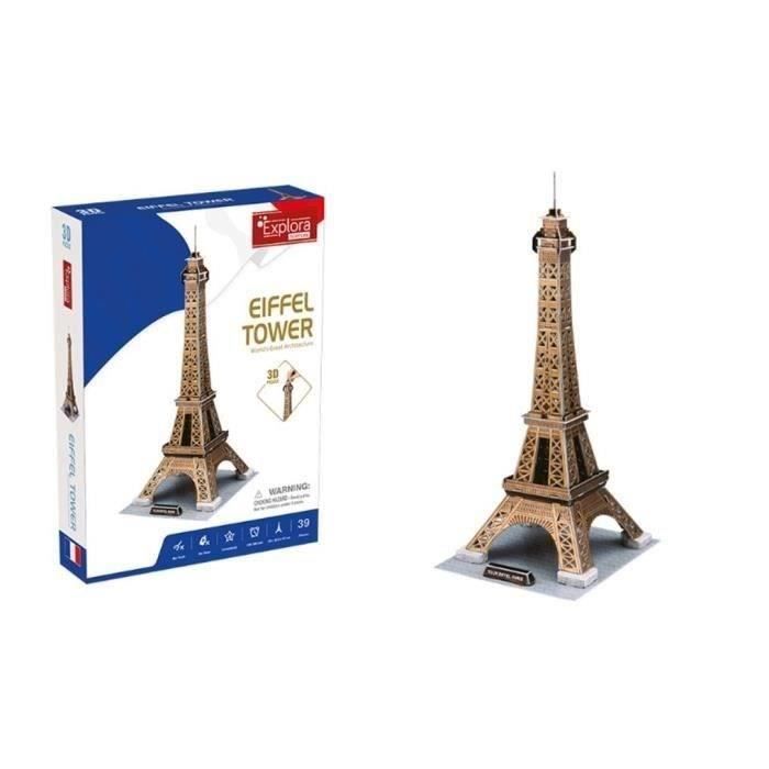 Puzzle 3D Tour Eiffel Jeu de construction EXPLORA 39 pièces Dès - vue 2