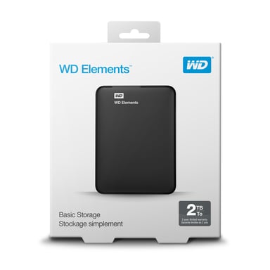 Disco duro externo portátil Western Digital WD Elements 2000 GB Negro