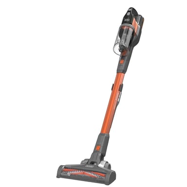 Black & Decker BHFEV182C aspirateur balai et balai électrique Aspirateur-balai 2 en 1 Batterie Sec Sans sac 0,65 L Orange, Titane 2 Ah