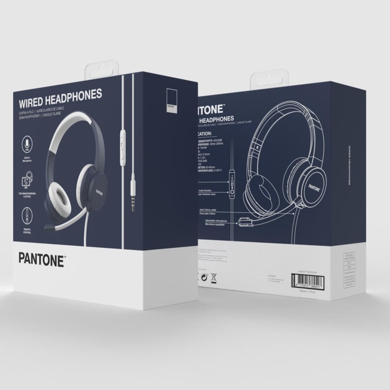 Casque Pantone PT-WDH002N – Filaire, Bureau, Micro, 20-20000 Hz - vue 2