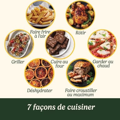Friteuse sans huile CUISINART Airfryer AFD10OBLE XXL noir Double zone 10,4 L 2400 W 7 programmes Air fry, Grill, Max Crisp