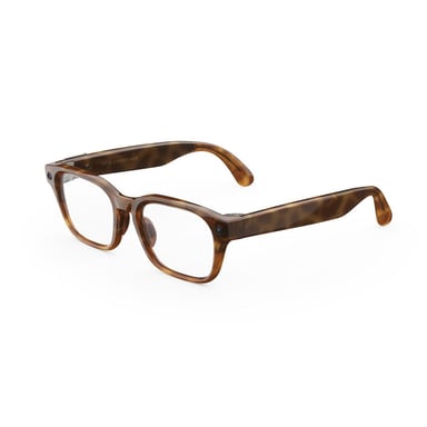 Lunettes connectées Meta IA Adventurer Cadre plastique brun façon écaille Verres transparents