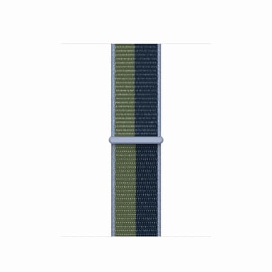 Boucle Sport Loop pour Apple Watch 41 mm - Bleu abysse/ Vert sauvage