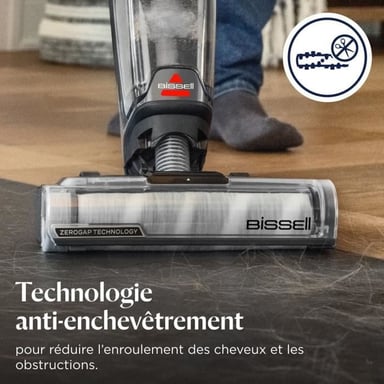 Bissell CrossWave OmniForce Edge Select Aspirateur traineau Batterie Sec&humide Polytétrafluoroéthylène (PTFE) Sans sac 0 L 22 W Noir, Gris