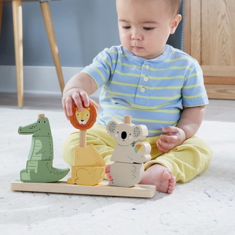 Fisher Price Fisher Price Animaux En Bois À Empiler Et Trier 10 Pièces - vue 4