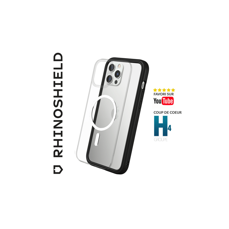 RHINOSHIELD Coque modulaire Mod NX Compatible avec MagSafe pour [iPhone 14]   Force magnétique supérieure, Personnalisable. Absorbe Les impacts des Chutes de 3.5 mètres - Noir