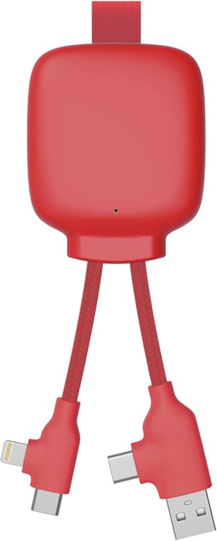 Xoopar Câble Connecteurs USB 4 en 1 Chargeur Universel et Batterie Externe 3000 mAh en Plastique Recyclé Gamma Lite Jaune Neuf - vue 2