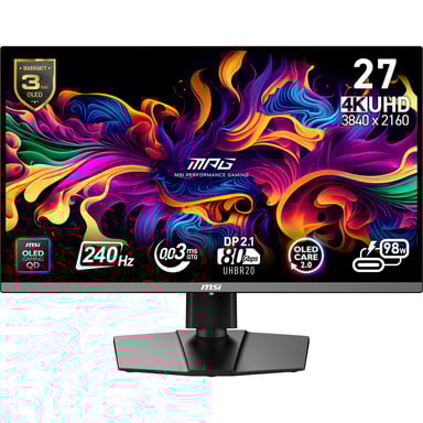 MSI MPG 272URXDE QD-OLED pantalla para PC 67,3 cm (26.5'') 3840 x 2160 Pixeles 4K Ultra HD Negro