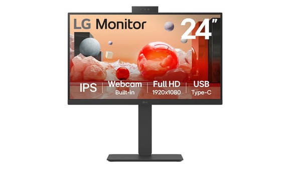 LG 24BA850-B écran plat de PC 60,5 cm (23.8'') 1920 x 1080 pixels Full HD Noir