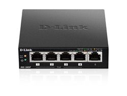 D-Link DGS-1005P/E commutateur réseau Non-géré Gigabit Ethernet (10/100/1000) Connexion Ethernet, supportant l'alimentation via ce port (PoE) Noir