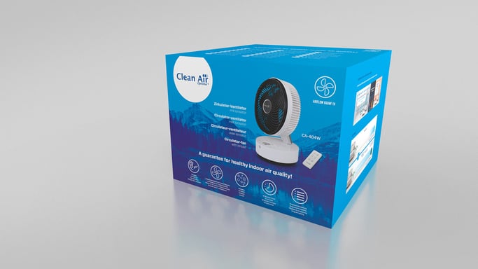 Clean Air Optima - Ventilateur circulateur design avec ioniseur CA-404W