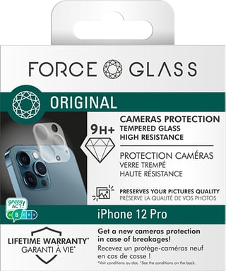 Force Glass FGMGCAMIP1261PORIG écran et protection arrière de téléphones portables 1 pièce(s)