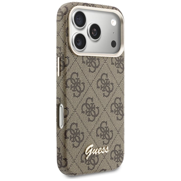 Guess Étui 4G Script MagSafe pour iPhone 17 Pro Marron - vue 4