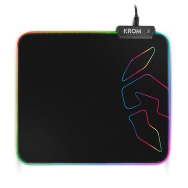 Krom Knout RGB Tapis de souris de jeu Noir