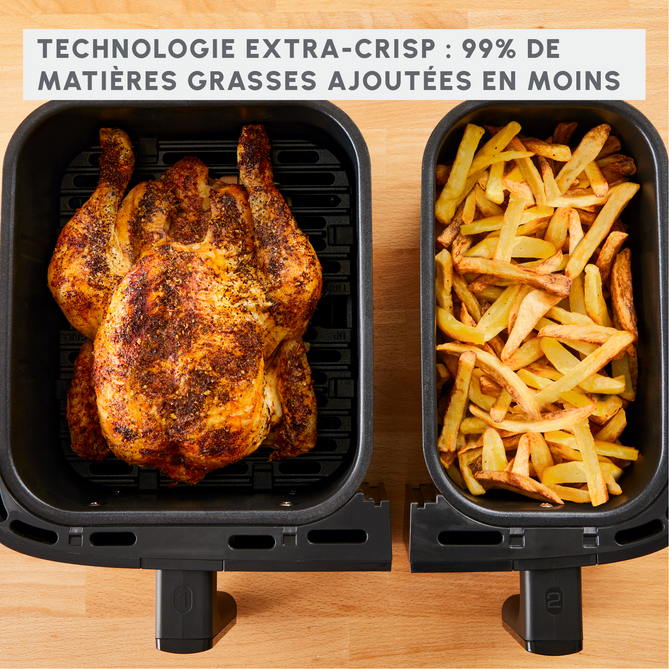 Friteuse à air Dual Easy Fry & Grill MOULINEX EZ905B20 - vue 5