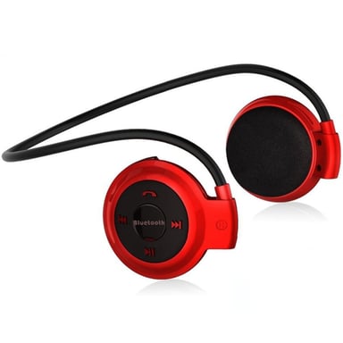 Casque Bluetooth Écouteurs Sans Fil Fm Batterie Autonomie 10 Heures Rouge + SD 32Go YONIS