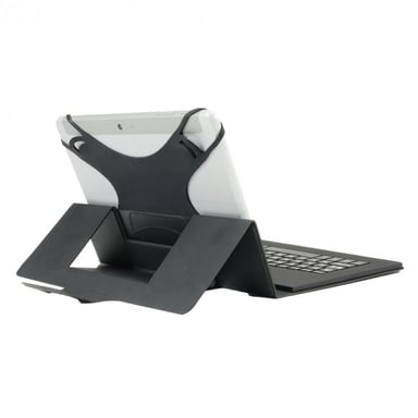 Coque de Protection Folio Universelle avec Clavier Bluetooth français 9-11''', Housse Clavier AZERTY compatible iOS, Windows, Android - Noir