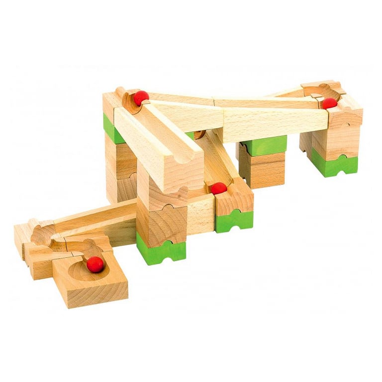 Jeujura Circuit de Billes en Bois 40 Pièces pour Enfants Neuf - vue 3