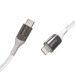 GREEN E - Cable Ecoconçu pour IPHONE 13 Lightning vers USB-C – Nylon - 1,20 m - BLANC