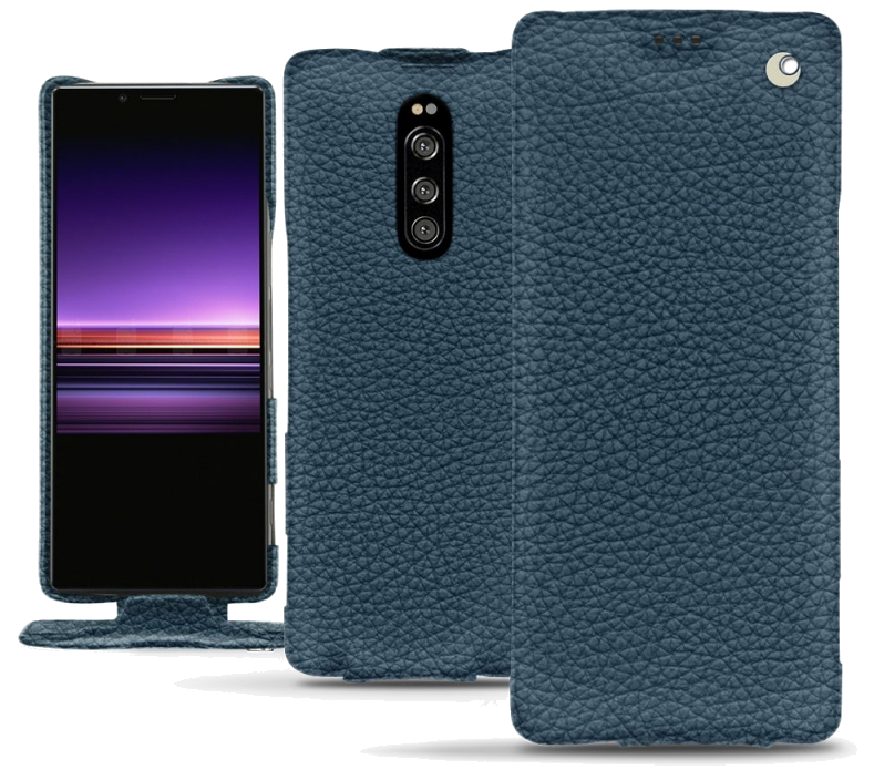Housse cuir Sony Xperia 1 - Rabat verticalBleu