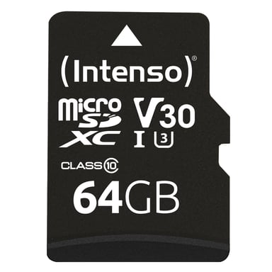 Memoria flash Intenso 3433490 64 GB MicroSDXC UHS-I Classe 10