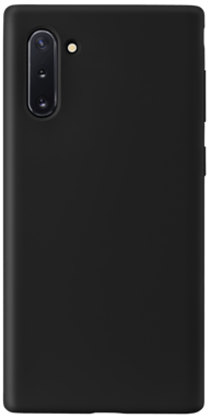 Coque en Gel de Silicone Doux pour Samsung Galaxy Note10, Noir satin