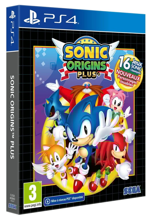 Sega Sonic Origins Plus PS4 - vue 3