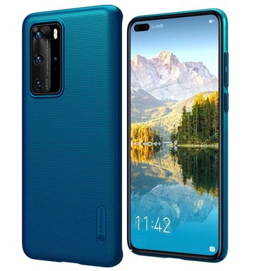 Nillkin Funda para Huawei P40 Serie Super Frosted Shield Compatible con Carga Qi Azul