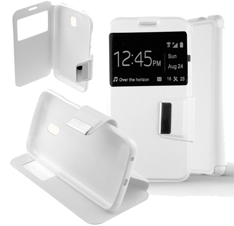 Etui Folio compatible Blanc Samsung Galaxy J7 2017