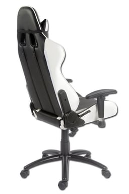 LC-Power LC-GC-2 Siège pour jeu vidéo Siège de jeu sur PC Noir, Blanc