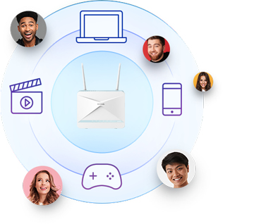 D-Link G416/EE router wireless Gigabit Ethernet Banda singola (2.4 GHz) 4G Bianco