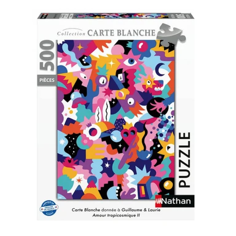 Puzzle 500 pièces : Amour tropicosmique II Guillaume & Laurie Collection Carte Ravensburger Nathan - vue 3