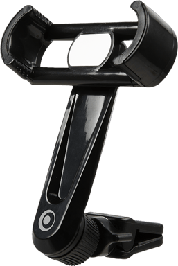 Support Voiture Ventilation Bras rotatif Maintien clip ajustable Noir Bigben