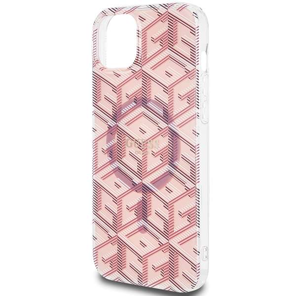 Guess Coque IML GCube MagSafe pour iPhone 15 Plus Rose - vue 4