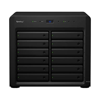 Synology DX1222 Boîtier de disques de stockage Boîtier disque dur/SSD Noir 2.5/3.5''