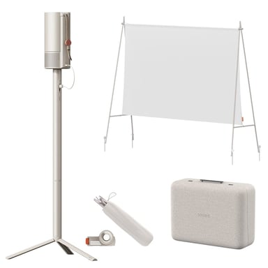 Proyector Xgimi MoGo 3 Pro Beige - Full HD 1080p, DLP, Google TV, Bluetooth, Wi-Fi, Portátil, Cine en Casa