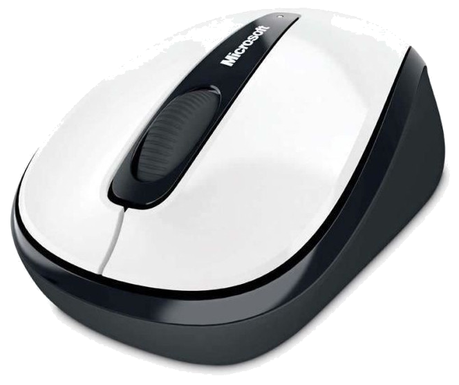 MICROSOFT Mobile Mouse 3500 - Souris optique - 3 boutons - Sans fil - Récepteur USB - Blanc