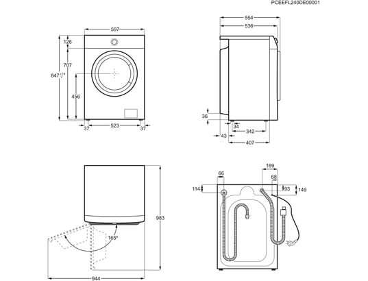 Lave-Linge Séchant ELECTROLUX EWW8416DB – 8 Kg Lavage 4 Kg Séchage 1600 Tr/min Classe A - vue 6