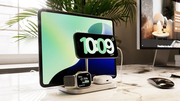 OtterBox Zens 4-in-1 Wireless Charger, Blanco